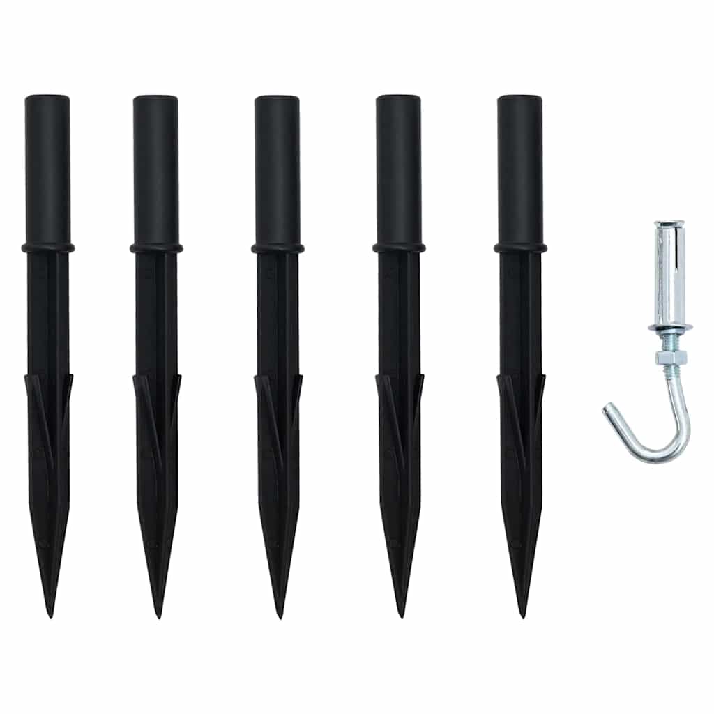 LED Christmas Tree with Ground Spikes Cool White 300 cm Metal